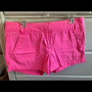Neon pink jcrew chino shorts